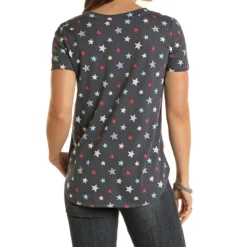 Women's Stars Swing Tee Shirt 5 Women's Stars Swing Tee Shirt -Equestrian Supplies Clothing Store WLWT21R1CP B
