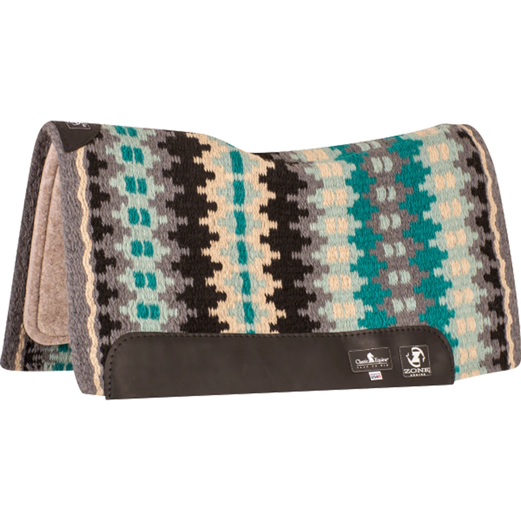 Classic Equine Charcoal & Teal Zone Pad 1 Classic Equine Charcoal & Teal Zone Pad