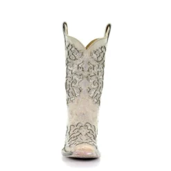 Corral Boots Corral White Glitter Inlay Boots 6 Corral Boots Corral White Glitter Inlay Boots -Equestrian Supplies Clothing Store a3397 3