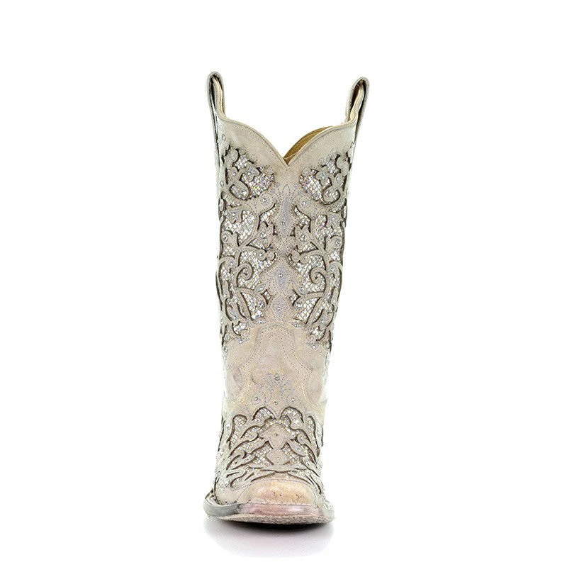 Corral Boots Corral White Glitter Inlay Boots 3 Corral Boots Corral White Glitter Inlay Boots - Image 3