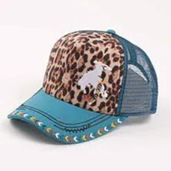 Cinch Cheetah And Turquoise Bronc Cap