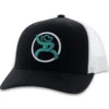 Hooey Youth Roughy Black/White Cap Turquoise/White Logo