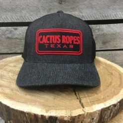 HOOey Cactus Ropes Black And Red Flexfit Cap