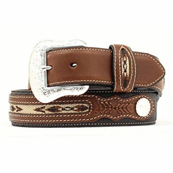 Men's Black And Brown Western Belt 1 Men's Black And Brown Western Belt