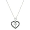 Montana Silversmiths Montana Silver Women's Silver And Black Heart And Cross Necklace