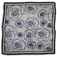 Whipin Wild Rags White Rose Print Wild Rag 2 Whipin Wild Rags White Rose Print Wild Rag - Image 2