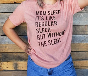 Women's Vintage Sunset Mom Sleep Tee 1 Women's Vintage Sunset Mom Sleep Tee