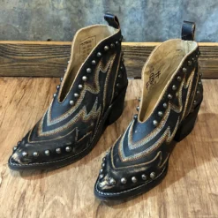 Circle G Distressed Studded Bootie