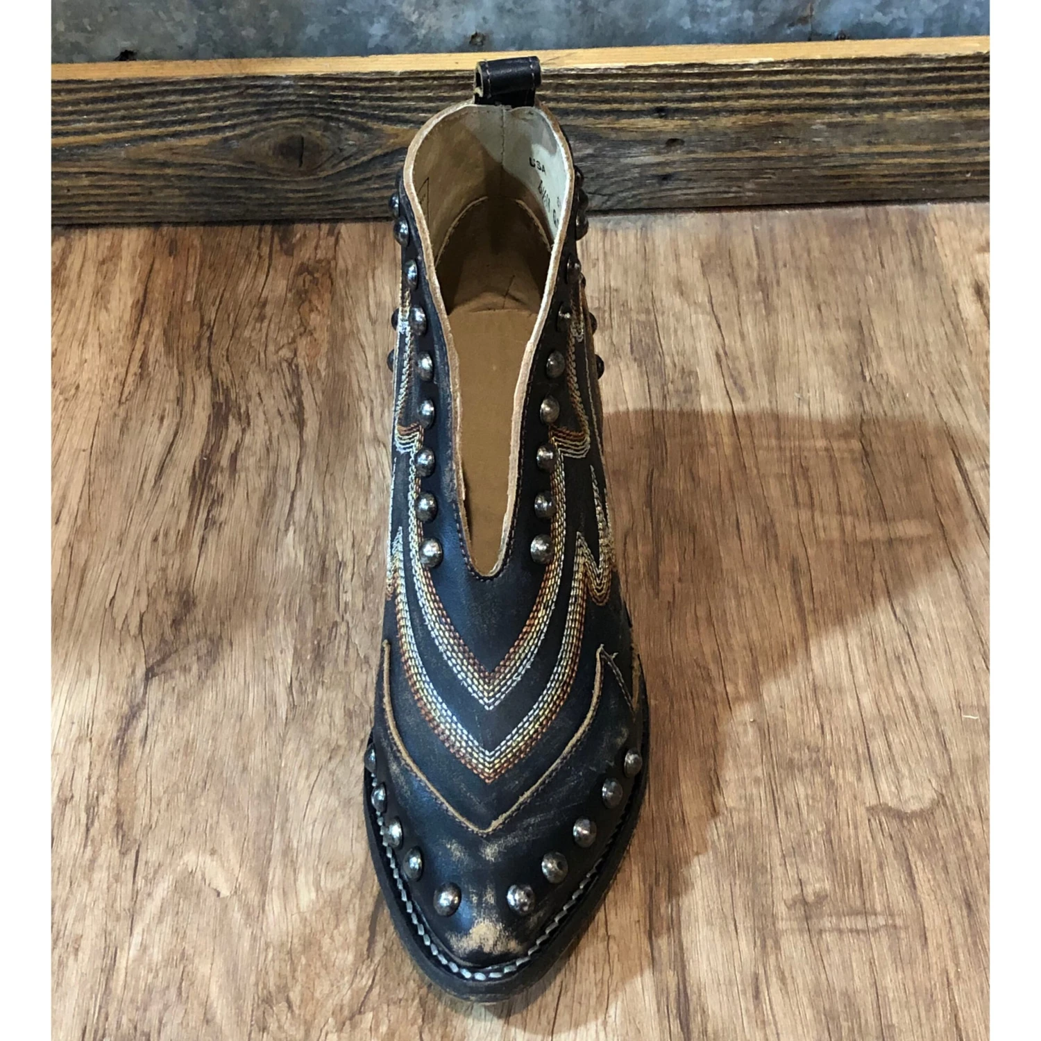 Circle G Distressed Studded Bootie 2 Circle G Distressed Studded Bootie - Image 2