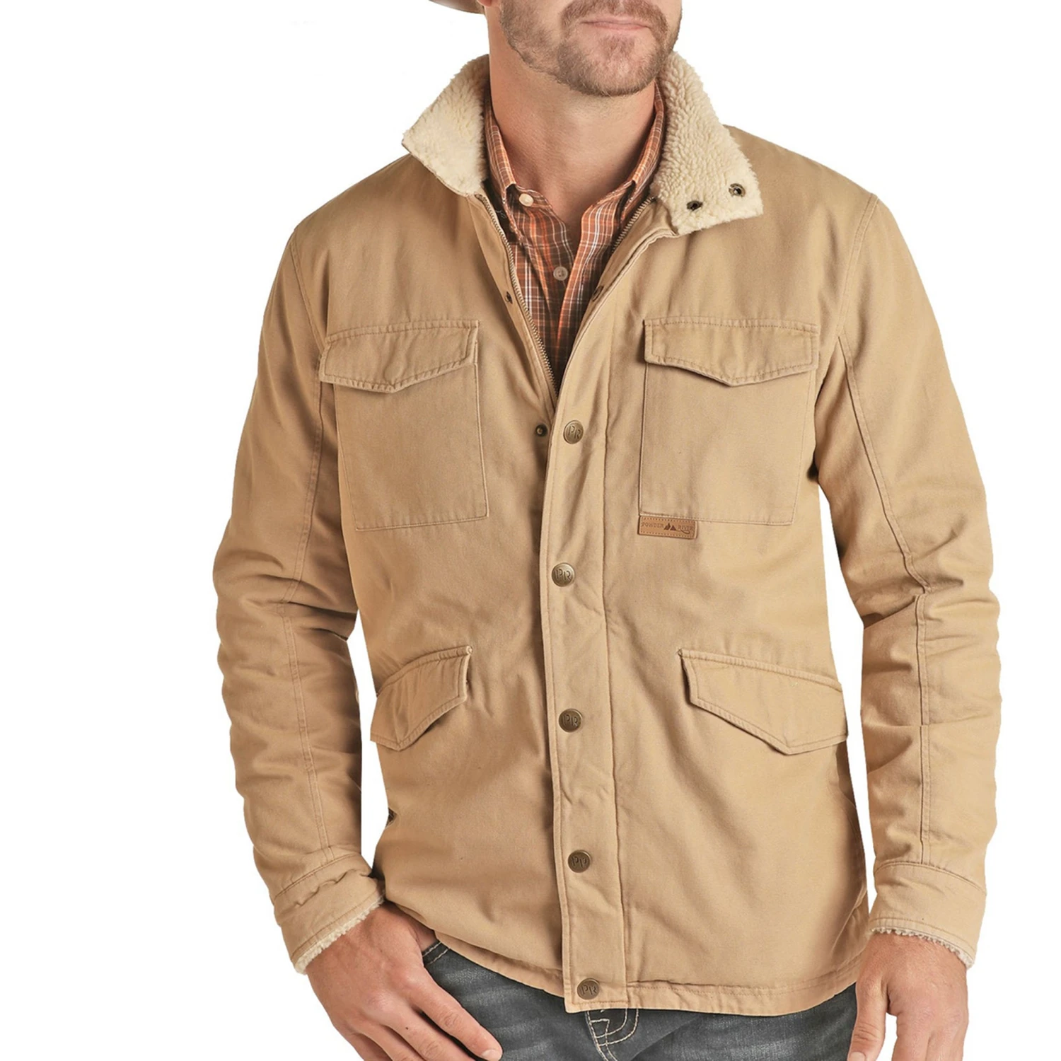 Powder River Tan Brushed Cotton Canvas Jacket 1 Powder River Tan Brushed Cotton Canvas Jacket