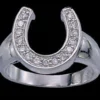 Montana Silversmiths Cubic Zirconia Horseshoe Ring Size 9